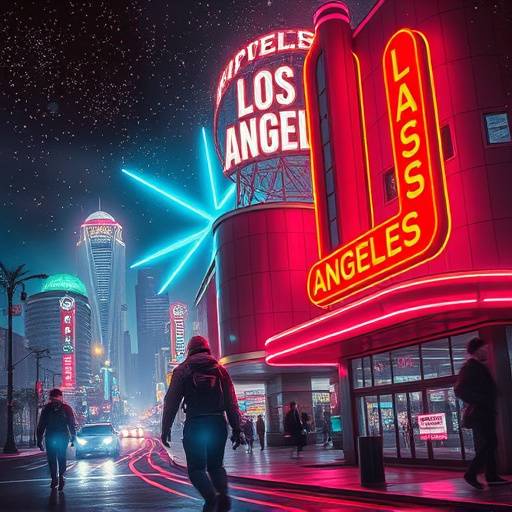 Poster for 'Stargazer', a science fiction series set in a futuristic Los Angeles