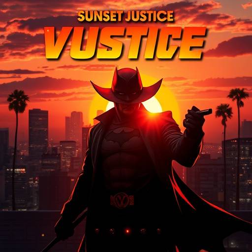 Poster of 'Sunset Justice', an action series about a vigilante in Los Angeles