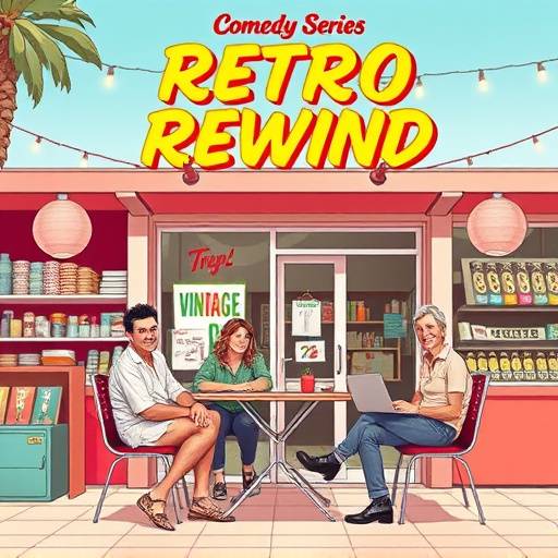 Poster of 'The Retro Rewind', a comedy series about a group of friends who run a vintage store in Silver Lake